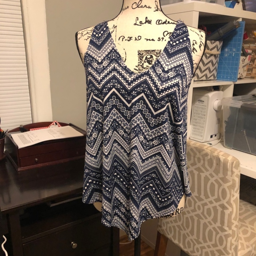 Flowy Patterned Tank Top